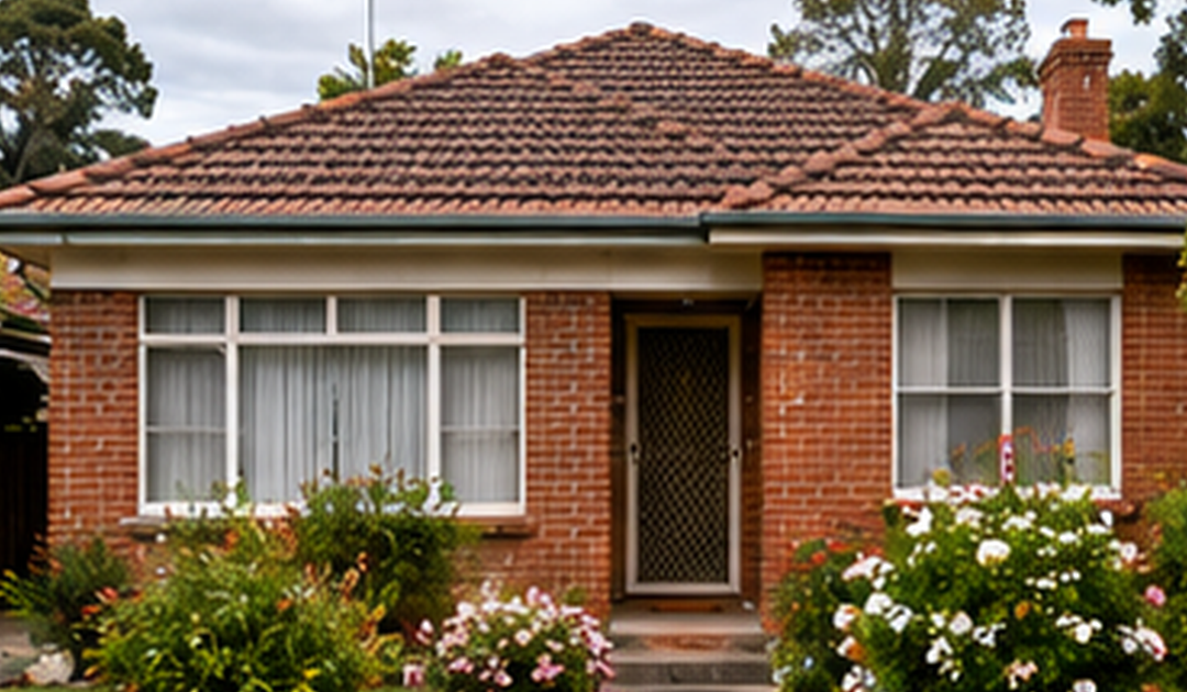 Modest older brick Australian home on an ordinary suburban street