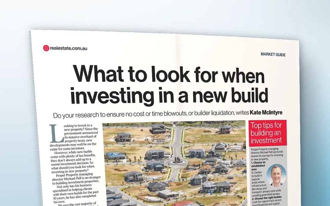 Herald Sun Market Guide feature, What to look for when investing in a new build, by Kate McIntyre, 8 August 2026